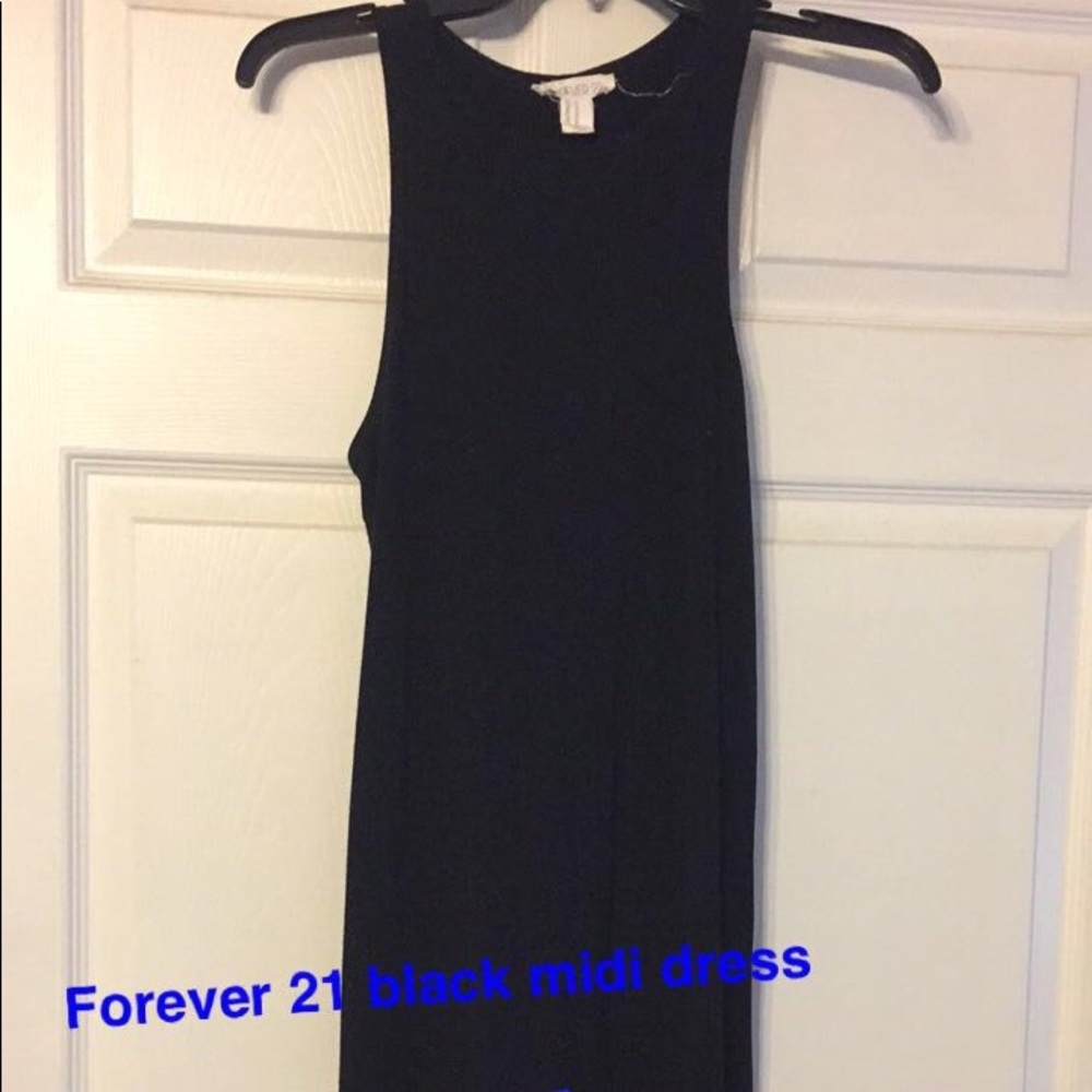 Black midi dress